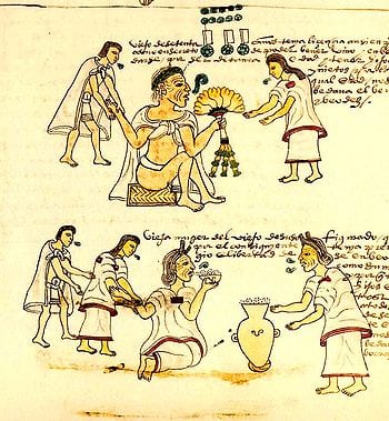 An illustration from Codex Mendoza depicting e...