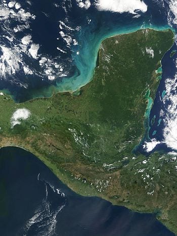 The Yucatán peninsula as seen from space
