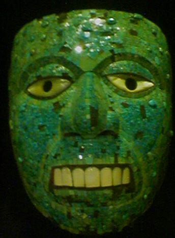 Aztec mask of Xiuhtecuhtli, c. 1500, of Mixtec...